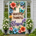 thumbnail image 1 of Cartoon Cow Welcome Banner Sunflower Design Farm Display Bee Pattern Purple Bow Spring Backdrop for Farmhouse Decoration Spring Party Welcome Ceremony, 1 of 9