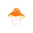thumbnail image 1 of Cartoon Creative Cute Mushroom Alloy Naughty Mushroom Playing Guitar Playing Harmony Brooch Badge-XZ3138, 1 of 5