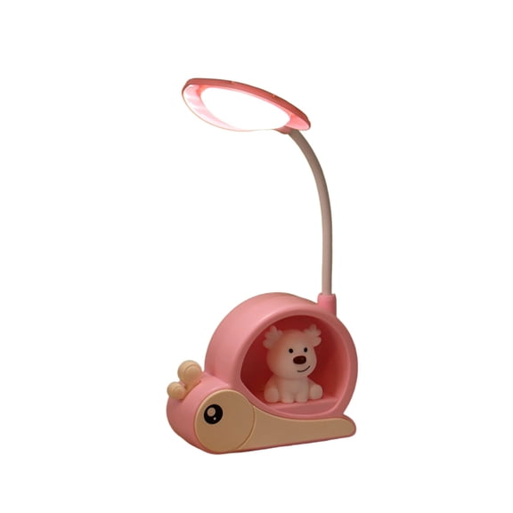 Cartoon Creative New Product Mini Desk Lamp, Two-Stop Light, Dormitory Bedroom Study Bedside Night Light (Pink)
