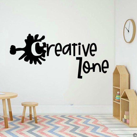 Cartoon Creative Zone Artwork Display Wall Sticker Nursery Class School Kindergarten Masterpiece Kids Crafts Child Wall Decal 56cmx26cm