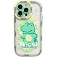 thumbnail image 1 of Cartoon Crocodile Flower Letters Soft  for iPhone Case (Green,iPhone 15), 1 of 6