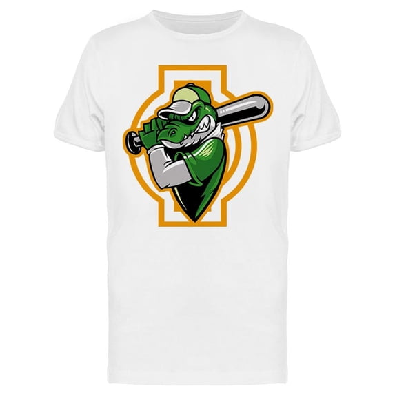 Cartoon. Crocodile W/bat T-Shirt Men -Image by Shutterstock, Male Small