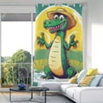 thumbnail image 1 of Cartoon Crocodile with Hat Blackout Curtains W82 x L52 1 Panel Window Curtain for Bedroom Living Room, 1 of 7
