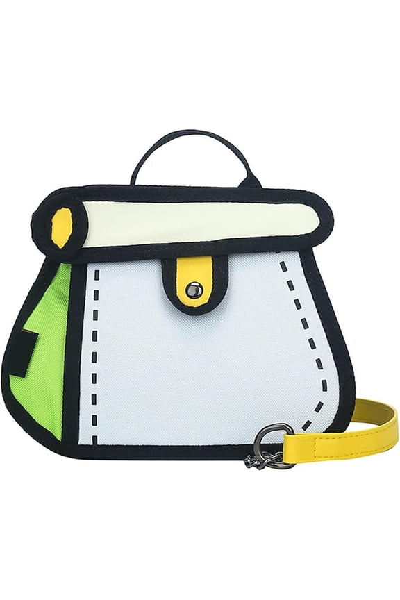 Cartoon Crossbody Purse 2D Shoulder Handbag Fashion Tote