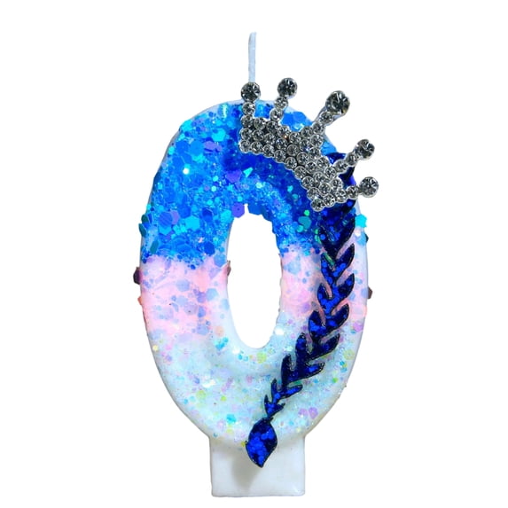 Cartoon Crown Shaped Birthday Candle - Sparkling Sequins Design, Royalty Theme - Birthday Parties, Adult Celebrations, Cake Toppings