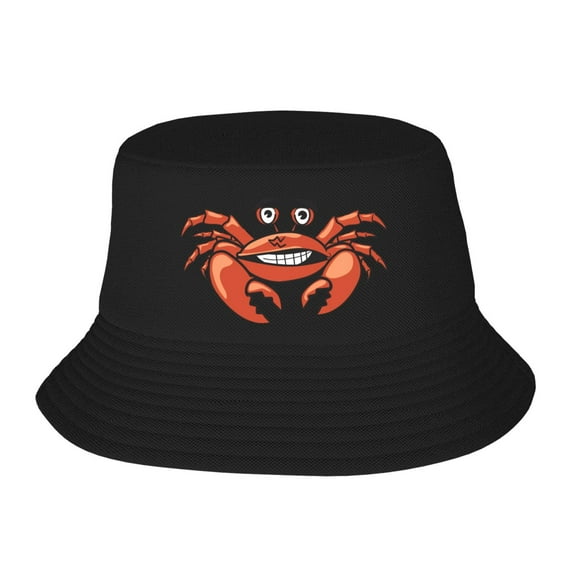 Cartoon Crustacean Crab Pattern Bucket Hat For Womens And Mens Outdoor Beach Fisherman Hat Sun Hat