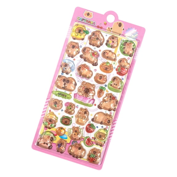 Cartoon Crystal Stickers For Kids Featuring Bright Designs Easy To Remove And Wipe For Room Decor And Crafts
