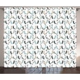 thumbnail image 1 of Ambesonne Cartoon Curtains 2 Panel Set, Rain of Socks Laundry, 108" x 90", Dark Blue Beige, 1 of 3