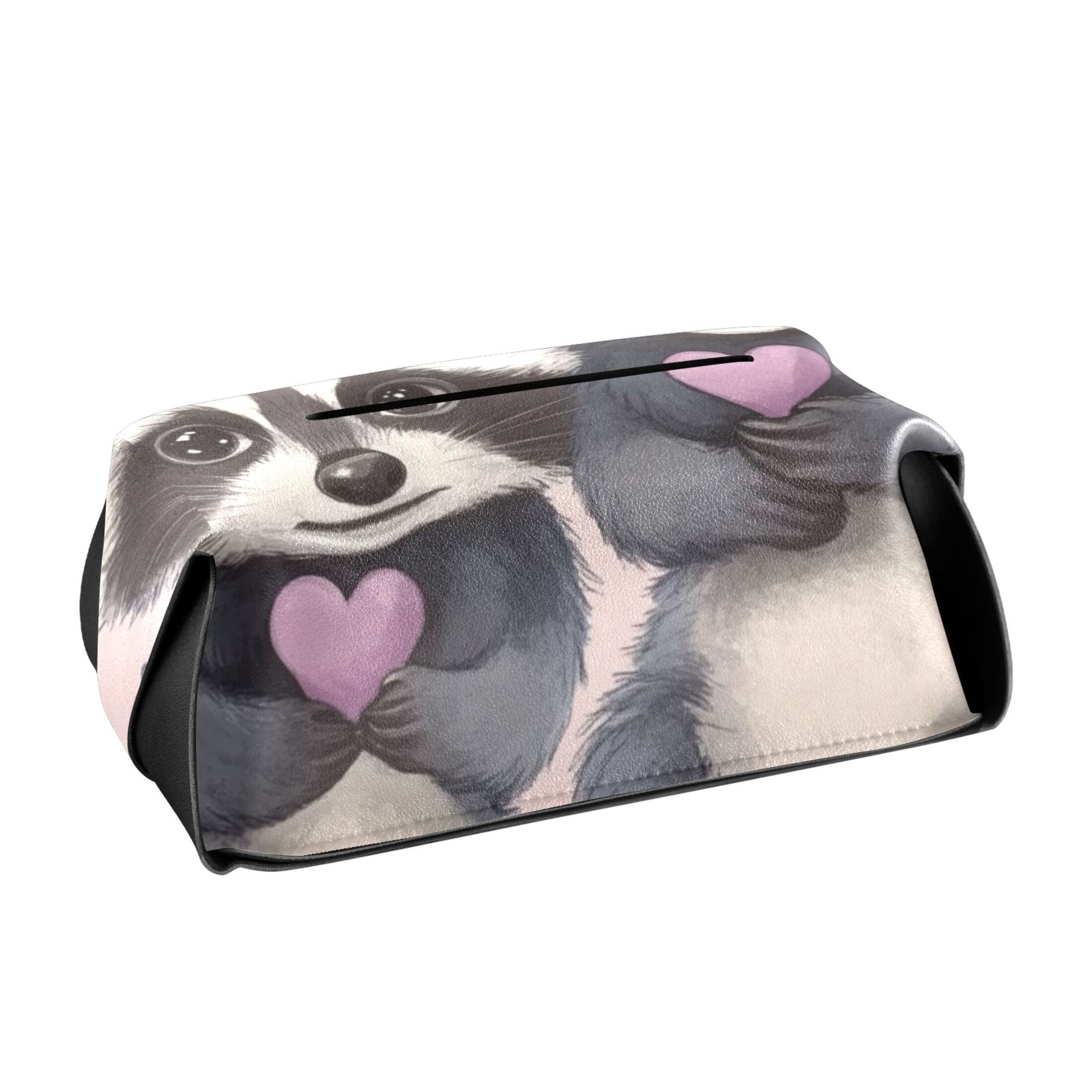 Cartoon Cute Bear Tissue Box Cover Leather Square Rectangle Tissue