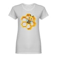 thumbnail image 1 of Cartoon Cute Bee Design Shaped T-Shirt Women -Image by Shutterstock, Female Small, 1 of 2