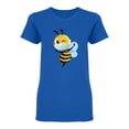thumbnail image 1 of Cartoon Cute Bee Wearing Mask Shaped T-Shirt Women -Image by Shutterstock, Female Large, 1 of 2