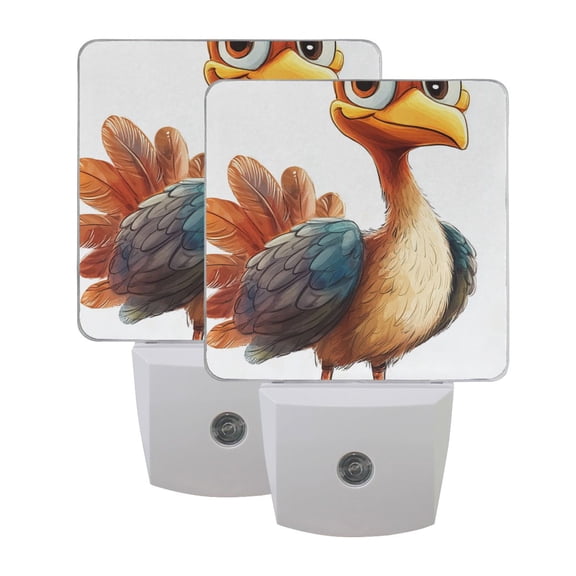 Cartoon Cute Bird Big Eyes LED Night Light with Smart Sensor Plug Into Wall Dusk to Dawn 2 packs