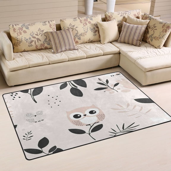 Cartoon Cute Bird Soft Polyester Area Rug 31''x20'', Non Slip, Memory Foam, Water Absorbent