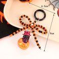 Cartoon Cute Bow Halloween Pumpkin Keychain Mobile Phone Anti Lost