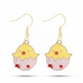 Cartoon Cute Bunny Dangling Rabbit Earrings Happy Easter Egg Carrot