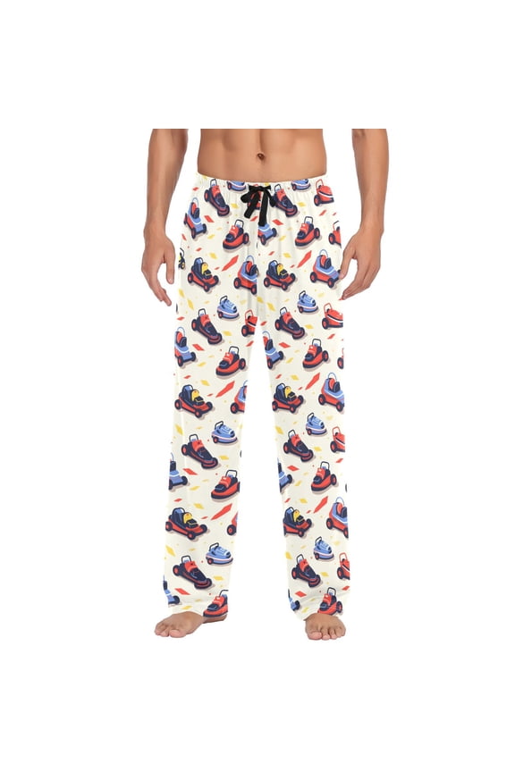 Cartoon Cute Cars joogoo Men's Pajama Pants Cotton Long Sleepwear Lounge Pants S