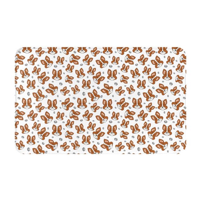 Cartoon Cute Dog Bathroom Rugs, NonSlip Absorbent Bath Mat Rugs