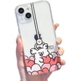 thumbnail image 1 of Cartoon Cute Couples Puppy Dog Playing Doll Machine Soft Phone Case Compatible with iPhone Case (C-Female,iPhone 13 Mini), 1 of 6