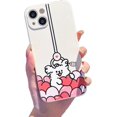 thumbnail image 1 of Cartoon Cute Couples Puppy Dog Playing Doll Machine Soft Phone Case Compatible with iPhone Case (W-Female,iPhone 15 Plus), 1 of 7