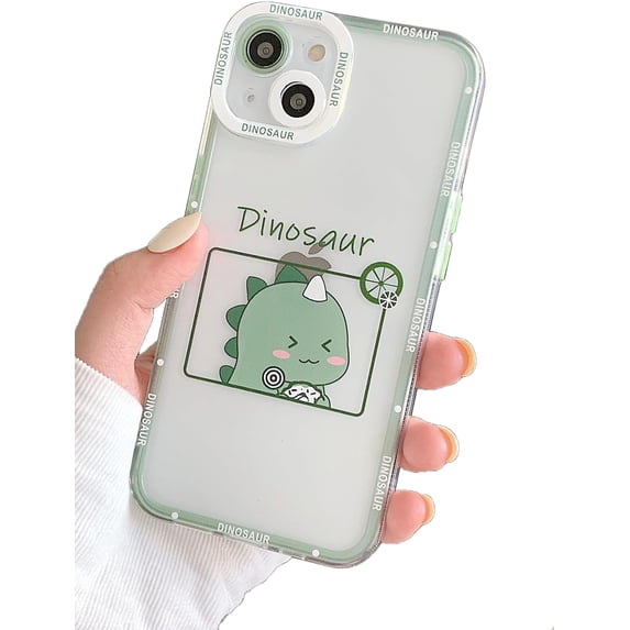 Cartoon Cute Dinosaur Clear Soft for iPhone Case (One,iPhone 13 Pro)