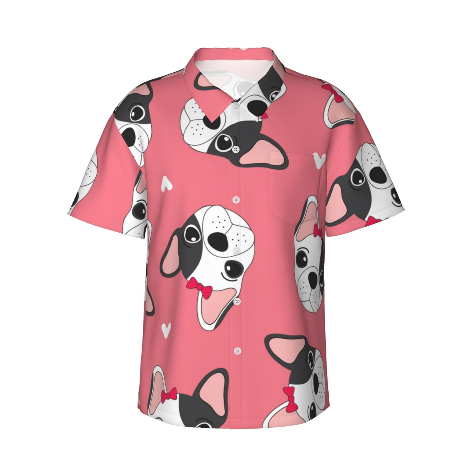 Men's Cute Puppies Graphic Short Sleeve Oversized T-Shirt