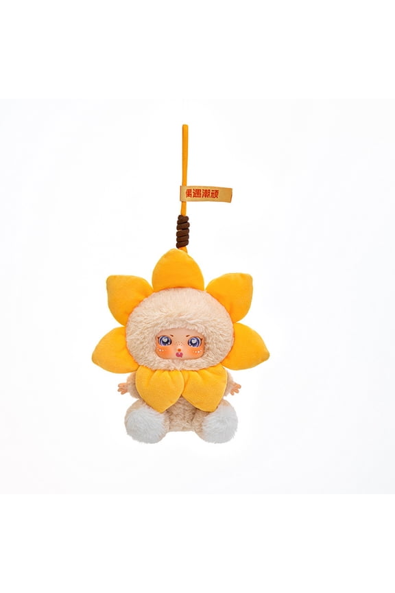 Cartoon Cute Doll Plush Toy Keychain Small Pendant, Made Of Short Plush With Cotton Filling For Soft Comfortable Touch Loved By Kids, Portable Design Ideal For Home