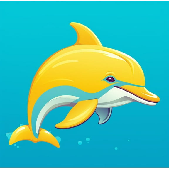 Cartoon Cute Dolphin DIY 5D Diamond Art Painting by Number Kits for Adults Paint with Full Drill Round Diamond Gems Painting Art Craft for Home Wall Decor 13.8x13.8inch(2)