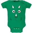 thumbnail image 1 of Cartoon Cute Dragon Face Soft Baby One Piece Kelly Green 0-3 M, 1 of 1