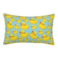 Cartoon Cute Duck_C Throw Pillow Covers 16" x 24" Decorative Soft Pillow Cover Pillowcase for