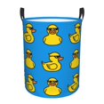 thumbnail image 1 of Cartoon Cute Duck With Glasses_A Laundry Basket, Laundry Hamper Waterproof Laundry Bag Clothes Hamper Laundry Bin with Handles for Bedroom, Living Room, Kids Room-#, 1 of 5