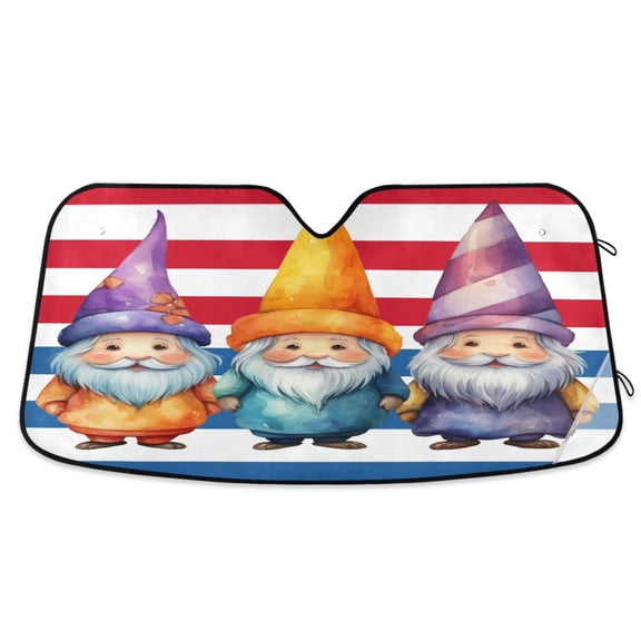 Cartoon Cute Dwarf Car Windshield Sun Shade Foldable Car Front Window Visor Heat and UV Protection 53x23.5