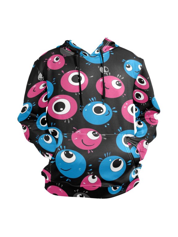 Cartoon Cute Eyes Men’s Hoodies Sweatshirt Fleece Jackets Long Sleeve Sweatshirts