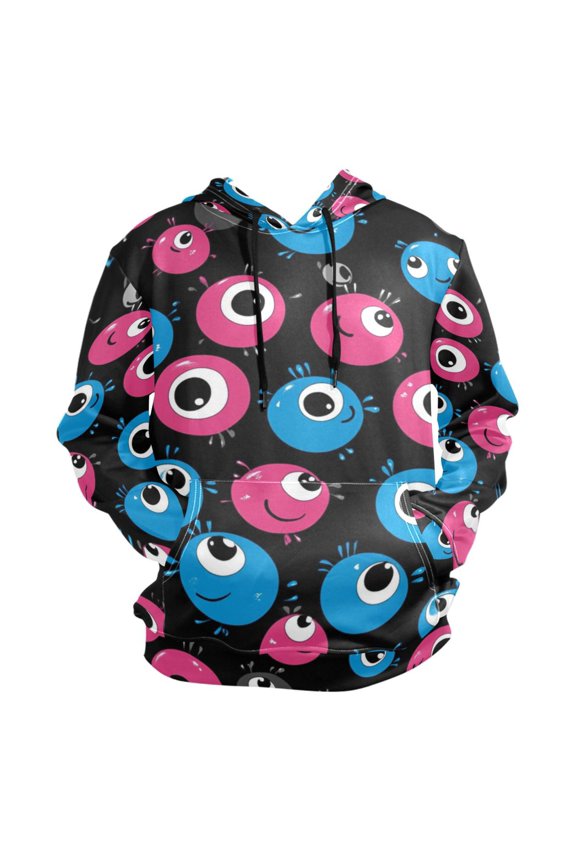 Cartoon Cute Eyes Men’s Hoodies Sweatshirt Fleece Jackets Long Sleeve Sweatshirts