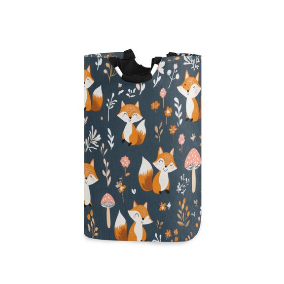 Cartoon Cute Foxs Laundry Basket with Handles 50L Collapsible Laundry Hamper for Bathroom Bedroom Laundry Room