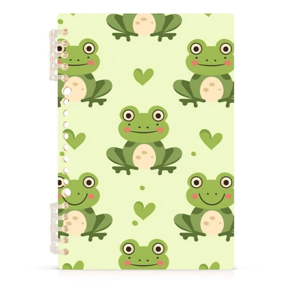 Cartoon Cute Frog Spiral Journal Notebook College Ruled Notebook 8.3" x 5.7" A5 Lined Thick Paper Page