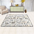 thumbnail image 1 of Cartoon Cute Giraffe Elephant Area Floor Mats 36" x 24" Soft Non-Slip Large Rugs Nursery Memory Foam Carpets Living Room Doormat for Bedroom Dinning Decor, 1 of 7