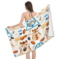 thumbnail image 1 of Cartoon Cute Hamster Nut Peanut Bath Towel, Highly Absorbent towels for bathroom Quick Drying Microfiber Bath Towels for Body, Soft Shower Towels for Sport, Yoga, SPA, Gym 27x55in, 1 of 5