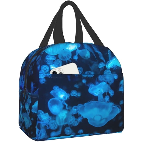 Cartoon Cute JellyLunch Bag for Women Men Insulated Lunch Box for Adult Reusable Bento Bag for Work Picnic School Travel