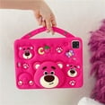 thumbnail image 1 of Cartoon Cute Kids Tablet Case For iPad Mini 1 2 3 4 5 6 7 Air 11 6 Pro 10.2 10.9 inch iPad Air 11inch M3 (2025) Silicone Strawberry Bear Bracket Tablet Cover, 1 of 6