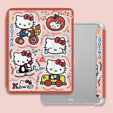 Cartoon Cute Kuromi Hello Kitty Case For iPad 9th 7th 8th 10th Gen Cover for iPad Air4 5 Mini 5 4 Pro 11 With Pencil Holder Case