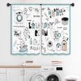 thumbnail image 1 of Cartoon Cute Laundry Room Curtains 27.5W x 39L Inch Rustic Farmhouse Washing Rod Pocket Short Cafe Small Window Treatment Drapes Decor 2 Panels, 1 of 5