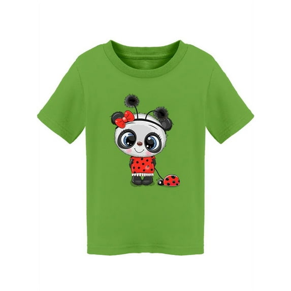 Cartoon Cute Panda Bear Girl T-Shirt Toddler -Image by Shutterstock, 4 Toddler