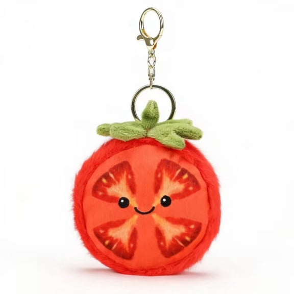 Cartoon Cute Plush Tomato Stuffed Toy - Soft Plush Vegetable Food Creative Plush Pendant Gift