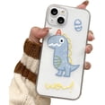 thumbnail image 1 of Cartoon Cute Rabbit Dinosaur Clear Couple Case Compatible with iPhone Case (Cartoon Cute Dinosaur,iPhone 11 Pro), 1 of 10