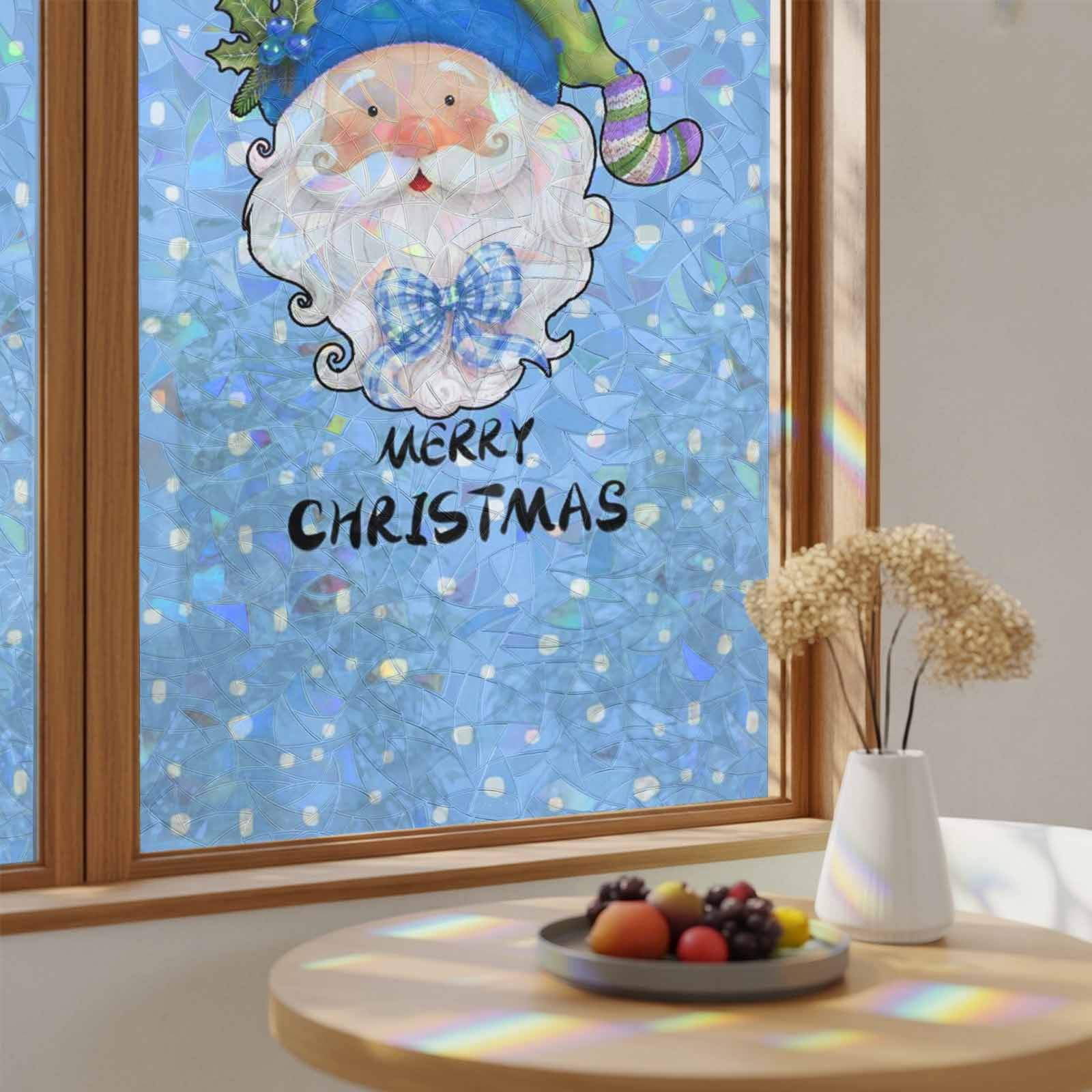 Cartoon Cute Santa Claus Window Privacy Film,Heat Control Sun Blocking ...