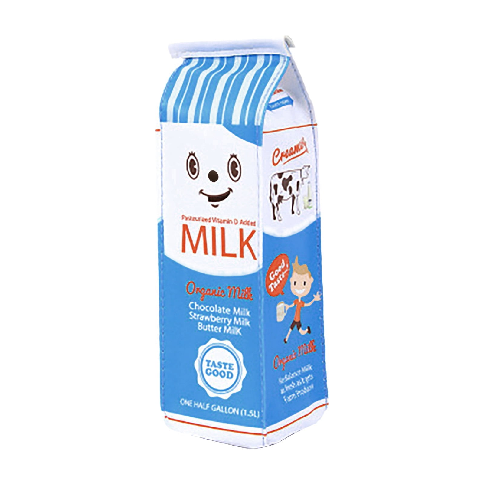 Cartoon Cute Shape Milk Bag Storage Pencil Student Stationery Small