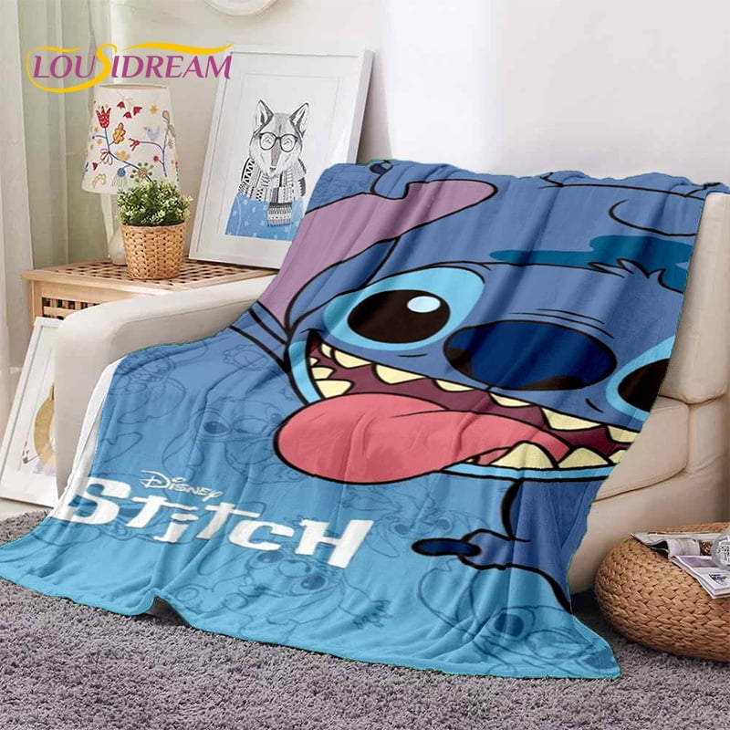 Cartoon Cute Stitch Disney Monster Blanket,Soft Throw Blanket for Home Bedroom Bed Sofa Picnic Travel Office Cover Blanket Kids