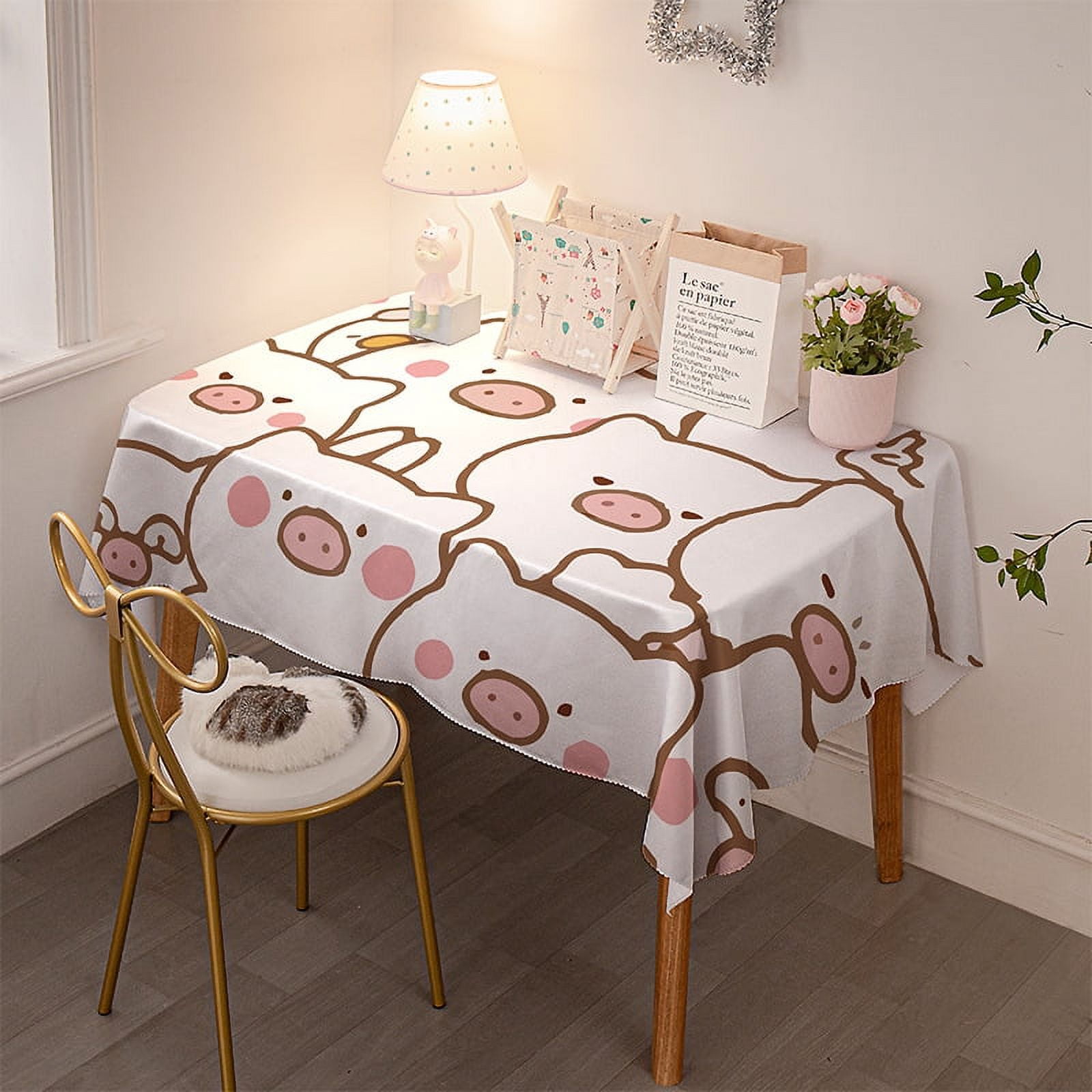 Cartoon Cute Tablecloth Ins Wind Girl Dormitory Computer Desk Children ...