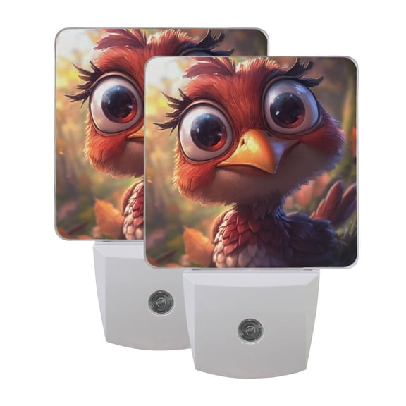 Cartoon Cute Turkey LED Night Light with Smart Sensor Plug Into Wall Dusk to Dawn 2 packs