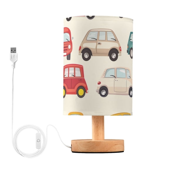 Cartoon Cute Vehicles Table Lamp with USB Port LED Warm Light Lamp Night Light Home Decor